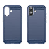 iPhone 17 Skal Borstad Kolfibertextur Blå