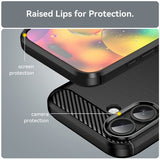 iPhone 17 Skal Borstad Kolfibertextur Svart