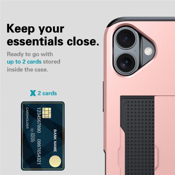 iPhone 17 Skal Card Slide Blå