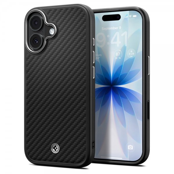Spigen iPhone 17 Skal Enzo Aramid T MagFit Svart Silver