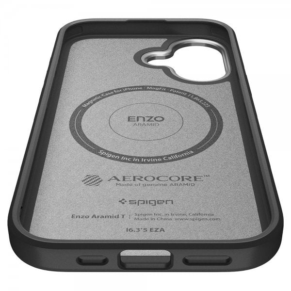 Spigen iPhone 17 Skal Enzo Aramid T MagFit Svart Silver