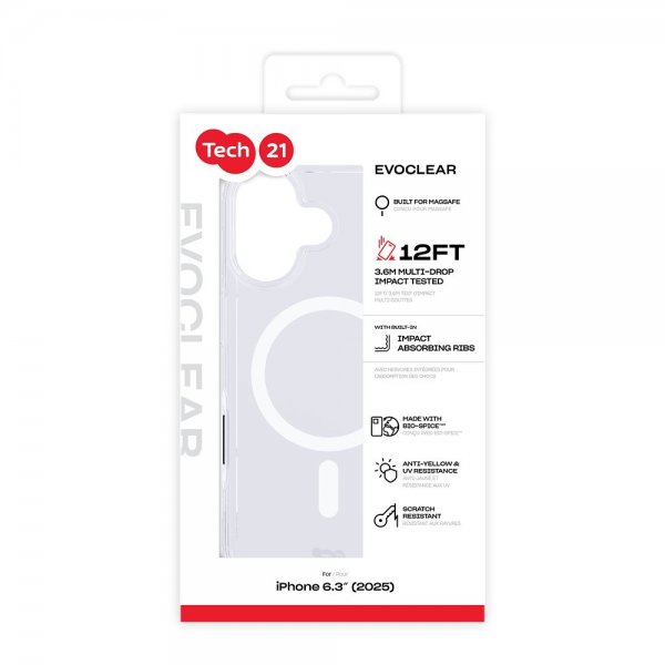 Tech21 iPhone 17 Skal EvoClear MagSafe Transparent