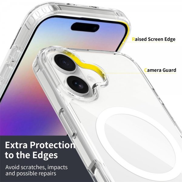 Nordic Covers iPhone 17 Skal Feather Series MagSafe Transparent