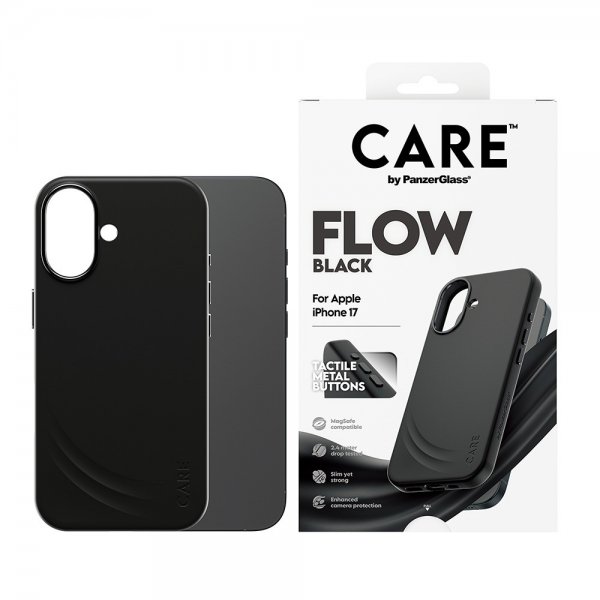 CARE by PanzerGlass iPhone 17 Skal Flow MagSafe Svart