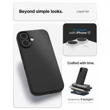 Spigen iPhone 17 Skal Liquid Air Matte Black