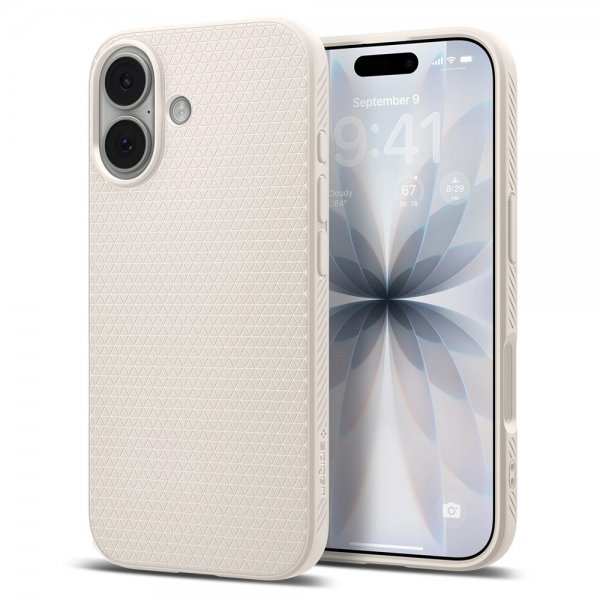 Spigen iPhone 17 Skal Liquid Air Natural Titanium
