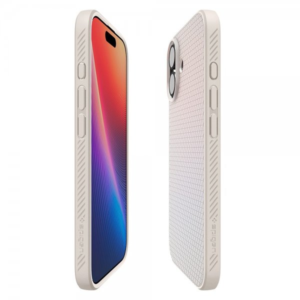 Spigen iPhone 17 Skal Liquid Air Natural Titanium