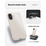 Spigen iPhone 17 Skal Liquid Air Natural Titanium