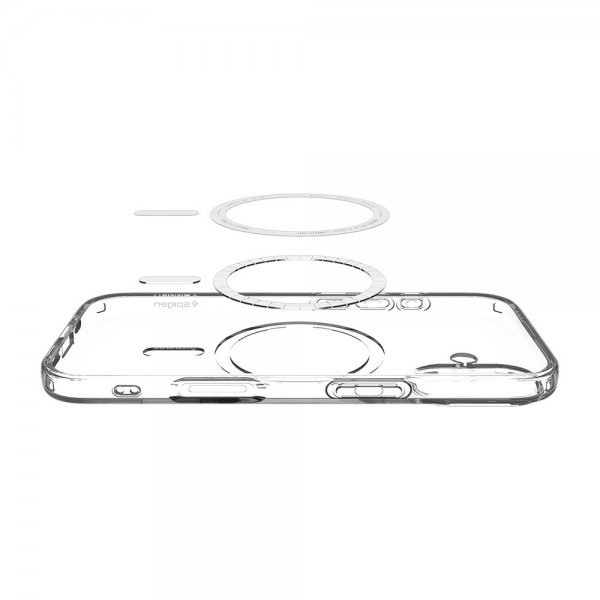Spigen iPhone 17 Skal Liquid Crystal MagFit Clear White