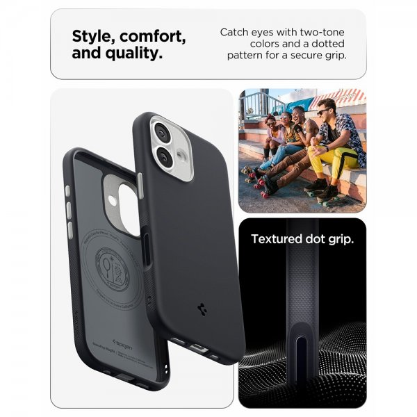 Spigen iPhone 17 Skal Nano Pop MagFit Black Sesame