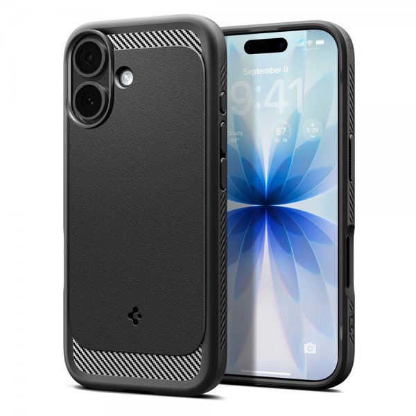 Spigen iPhone 17 Skal Rugged Armor MagFit Matte Black
