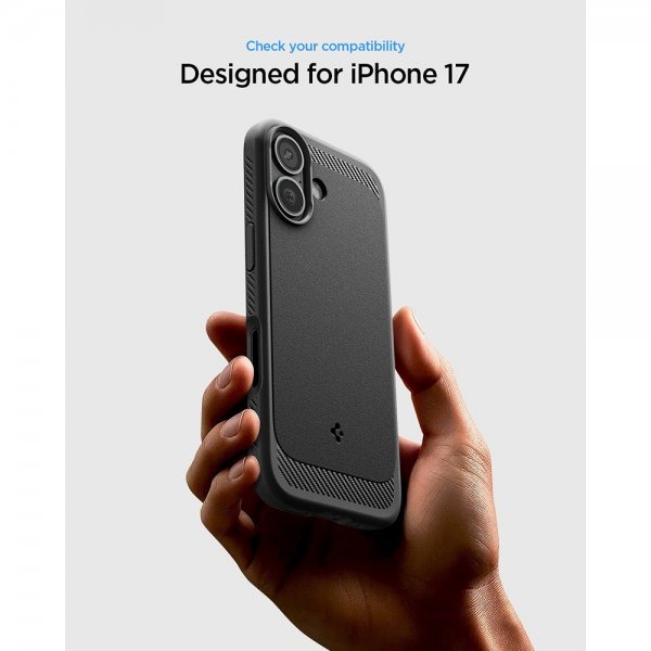 Spigen iPhone 17 Skal Rugged Armor MagFit Matte Black