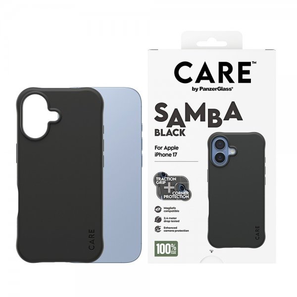 CARE by PanzerGlass iPhone 17 Skal Samba MagSafe Svart