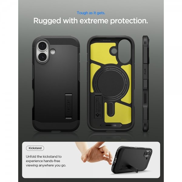 Spigen iPhone 17 Skal Tough Armor T MagFit Svart