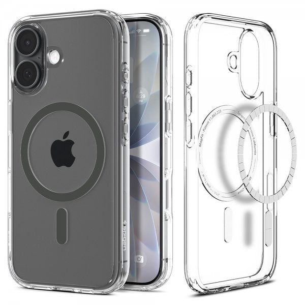 Spigen iPhone 17 Skal Ultra Hybrid MagFit Clear Graphite