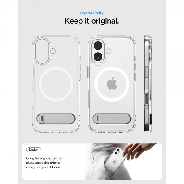 Spigen iPhone 17 Skal Ultra Hybrid S MagFit Clear White