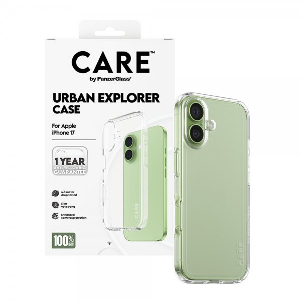 CARE by PanzerGlass iPhone 17 Skal Urban Explorer Transparent
