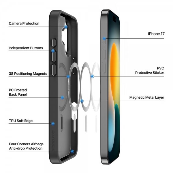 Dux Ducis iPhone 17 Skal Yind Series MagSafe Svart