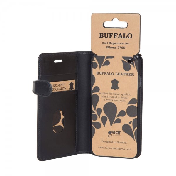 Buffalo iPhone 6/6S/7/8/SE Fodral Buffalo Löstagbart Skal Svart