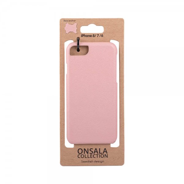 Onsala iPhone 6/6S/7/8/SE Skal Äkta Läder Roseguld