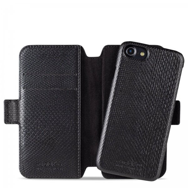 holdit iPhone 6/6S/7/8/SE Fodral Wallet Case Magnet Serpent Black
