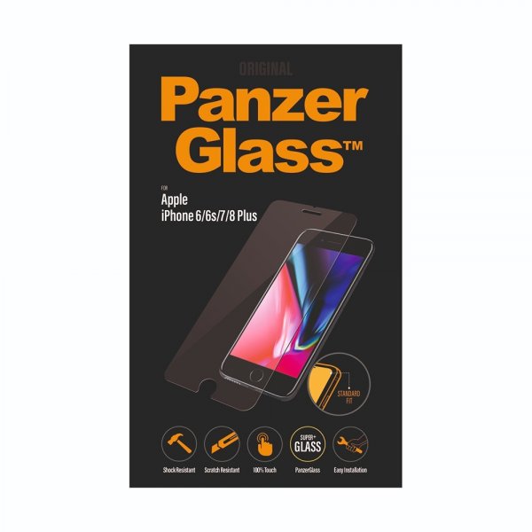 PanzerGlass iPhone 6/6S Plus/iPhone 7 Plus/iPhone 8 Plus Skärmskydd Standard Fit