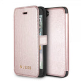 Guess iPhone 7/8/SE Fodral Iridescent Book Case Roseguld