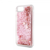 Guess iPhone 7/8/SE Skal Glitter Floating Hearts Rosa