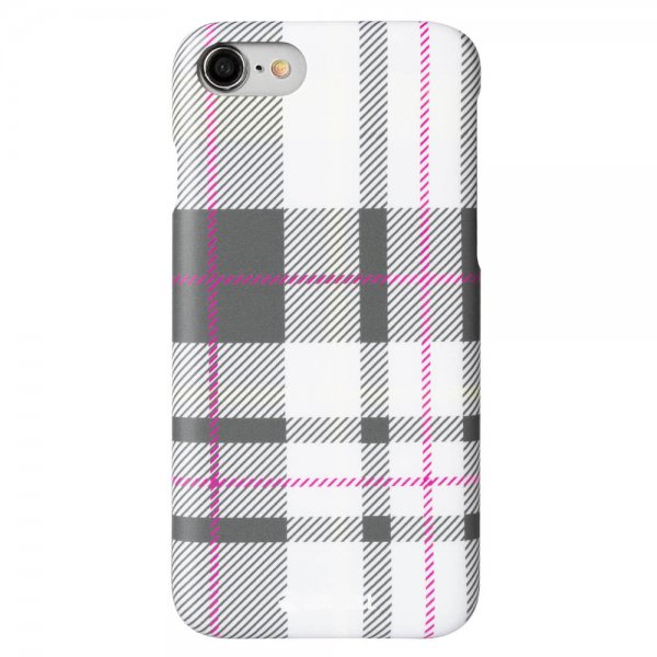 Krusell iPhone 7/8/SE Skal Limited Cover Plaid Light Grey