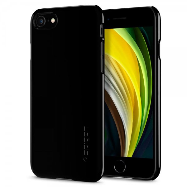 Spigen iPhone 7/8/SE Skal Thin Fit Jet Black