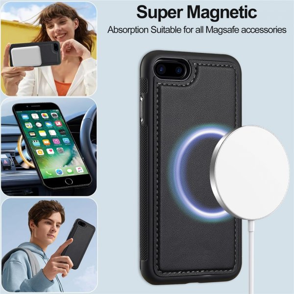 Nordic Covers iPhone 7/8/SE Fodral med avtagbart MagSafe-skal Raven Black