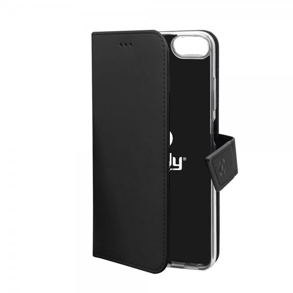 Celly iPhone 6/6S/7/8/SE Fodral Wally Wallet Case Svart