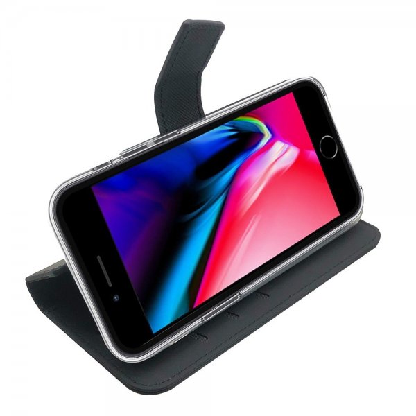 Celly iPhone 6/6S/7/8/SE Fodral Wally Wallet Case Svart