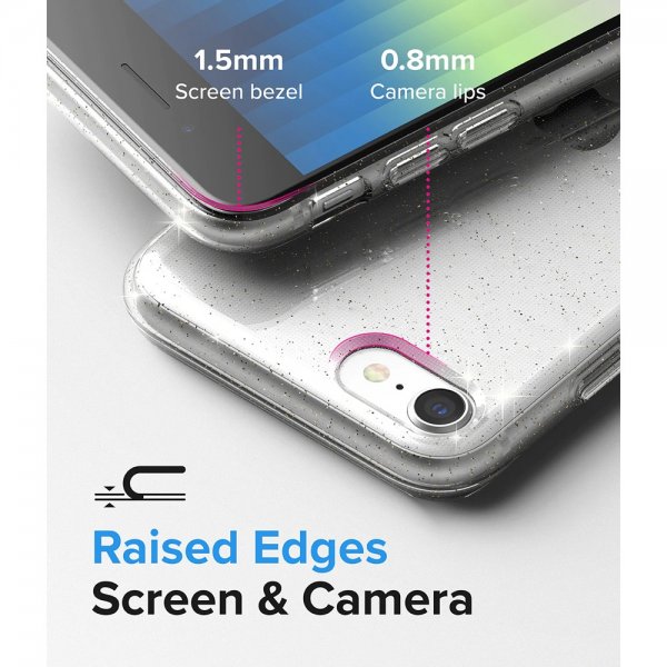 Ringke iPhone 7/8/SE Skal Air Glitter Clear