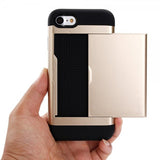 iPhone 7/8/SE Skal Card Slide Svart