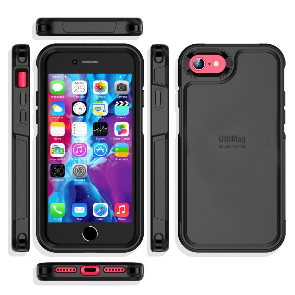 4smarts iPhone 7/8/SE Skal Defend Case MagSafe Svart