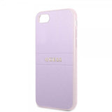 Guess iPhone 7/8/SE Skal Saffiano Metal Logo Lila