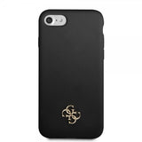 Guess iPhone 7/8/SE Skal Silicone Metal Logo 4G Svart