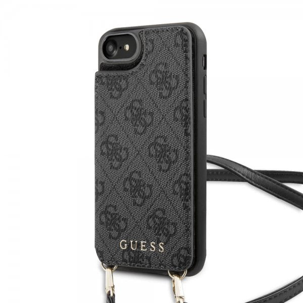 Guess iPhone 7/8/SE Skal Crossbody Cardslot Cover Grå