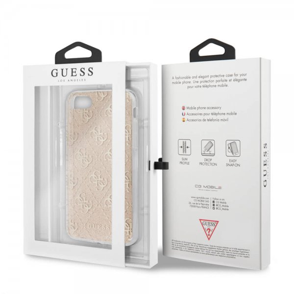 Guess iPhone 7/8/SE Skal Glitter Cover Guld