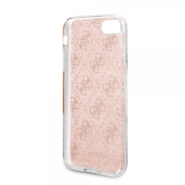 Guess iPhone 7/8/SE Skal Glitter Cover Peony Rosa