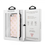 Guess iPhone 7/8/SE Skal Glitter Peony Rosa