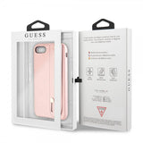 Guess iPhone 7/8/SE Skal Saffiano Strap Case Roseguld