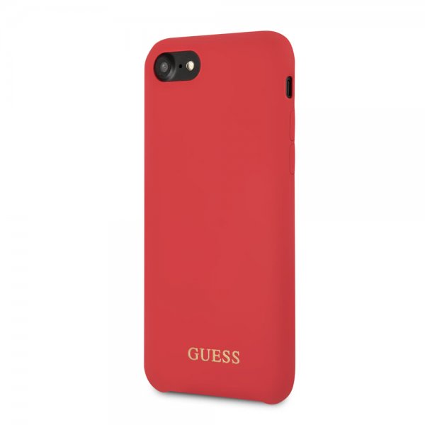 Guess iPhone 7/8/SE Skal Silicone Logo Röd