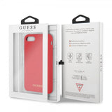 Guess iPhone 7/8/SE Skal Silicone Logo Röd