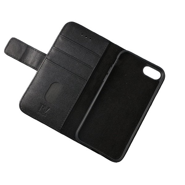 Rvelon iPhone 7/8/SE Fodral Äkta Läder Svart