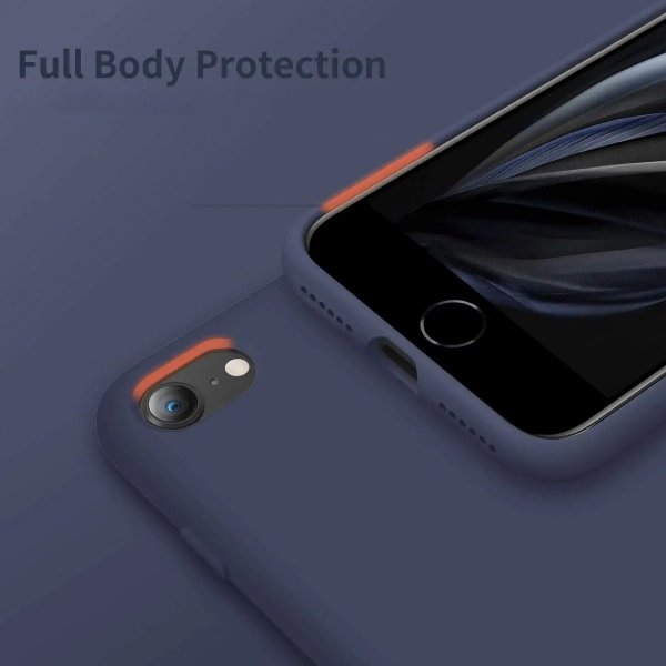Rvelon iPhone 7/8/SE Skal Silikon Blå