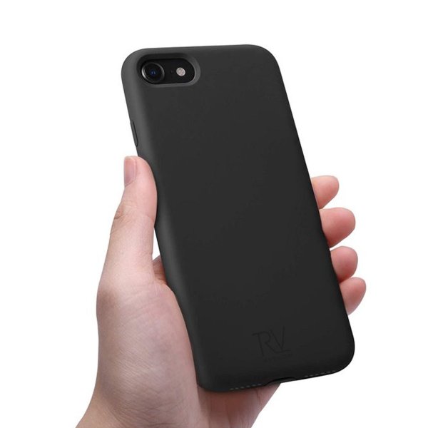 Rvelon iPhone 7/8/SE Skal Silikon Svart