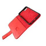 Rvelon iPhone 7/8/SE Fodral Äkta läder Kortfack Röd