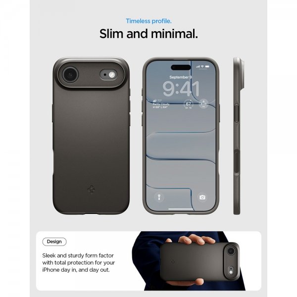 Spigen iPhone Air Skal Thin Fit MagFit Gunmetal